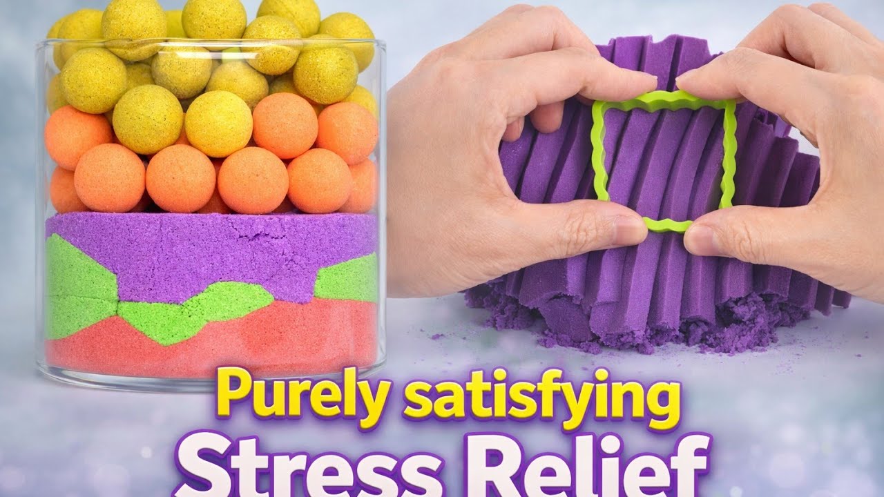 Purely Satisfying Kinetic Sand ASMR & Stress Relief 🌈