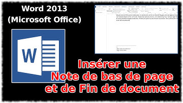 Tuto Insérer une note de bas de page et de fin de document (Word 2013)