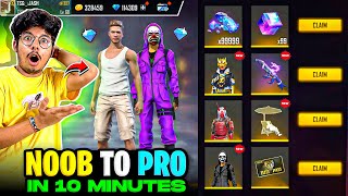 Free Fire i Got All Old Rare Bundle 🥰Noob To Pro in 8 Min 😱| Lvl 1 To Lvl 99 - Garena Free Fire