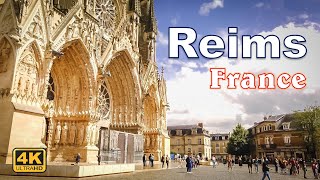 Reims, France - Walking Tour (4K UHD)