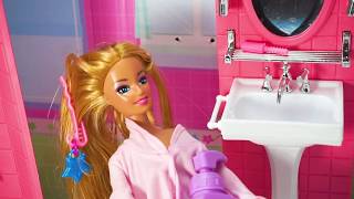 Waktu Mandi Boneka Barbie! Barbie Doll Shower! Mainan Anak