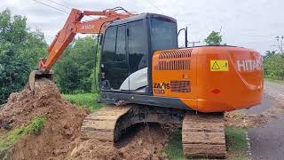 หัวหน้าจร็ย จัดให้ new hitachi zx130-5g วางท่อทีสองท่อน ฝีมือสุดๆ excavator ep.9419