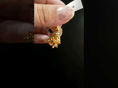 Gold Pendant Krishna