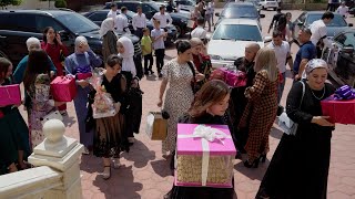 Красивая встреча жениха и невест Кумыкская свадьба  Свадьба в Дагестане