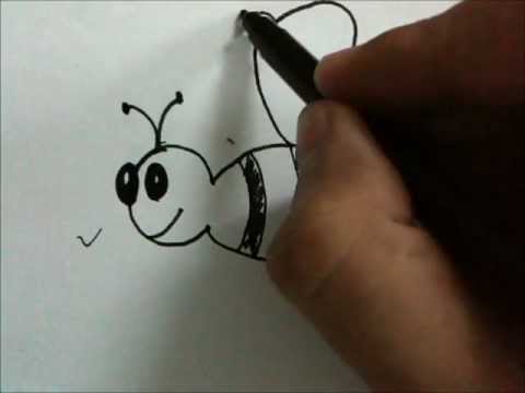 how to draw cartoon honey bee youtube