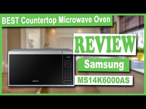 Best Buy: Samsung 1.4 cu. ft. Countertop Microwave with Sensor Cook  Stainless Steel MS14K6000AS