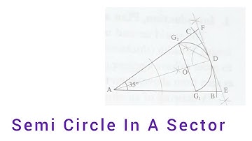 Inscribe a Semi Circle in a Sector || Angle Given || Plane Geometry || #draw #geometry