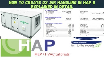 DX AIR HANDLING UNIT IN HAP II AHU VAV SYSTEM IN HAP II HOW TO CREATE CAV SYSTEM IN HAP II