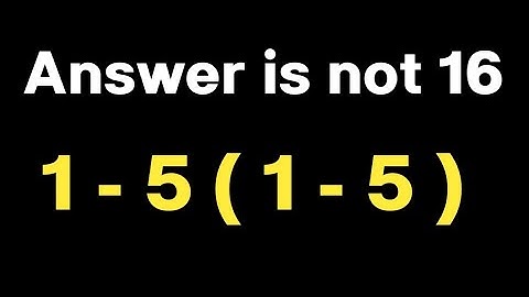 1 - 5 ( 1 - 5 ) = ❓ / How can simplify this type of question / Algebra