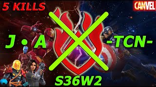 AW: ¤J•A¤ vs. -TCN- | S36W2 | 5 Dövüş | 2.GEÇERSİZ SAVAŞ - Marvel Contest of Champions