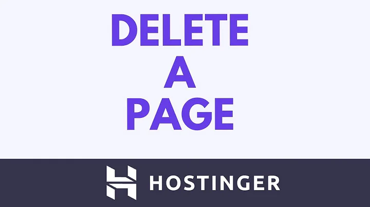 How To Delete A Page In Hostinger Website Builder | Remove Pages Easily