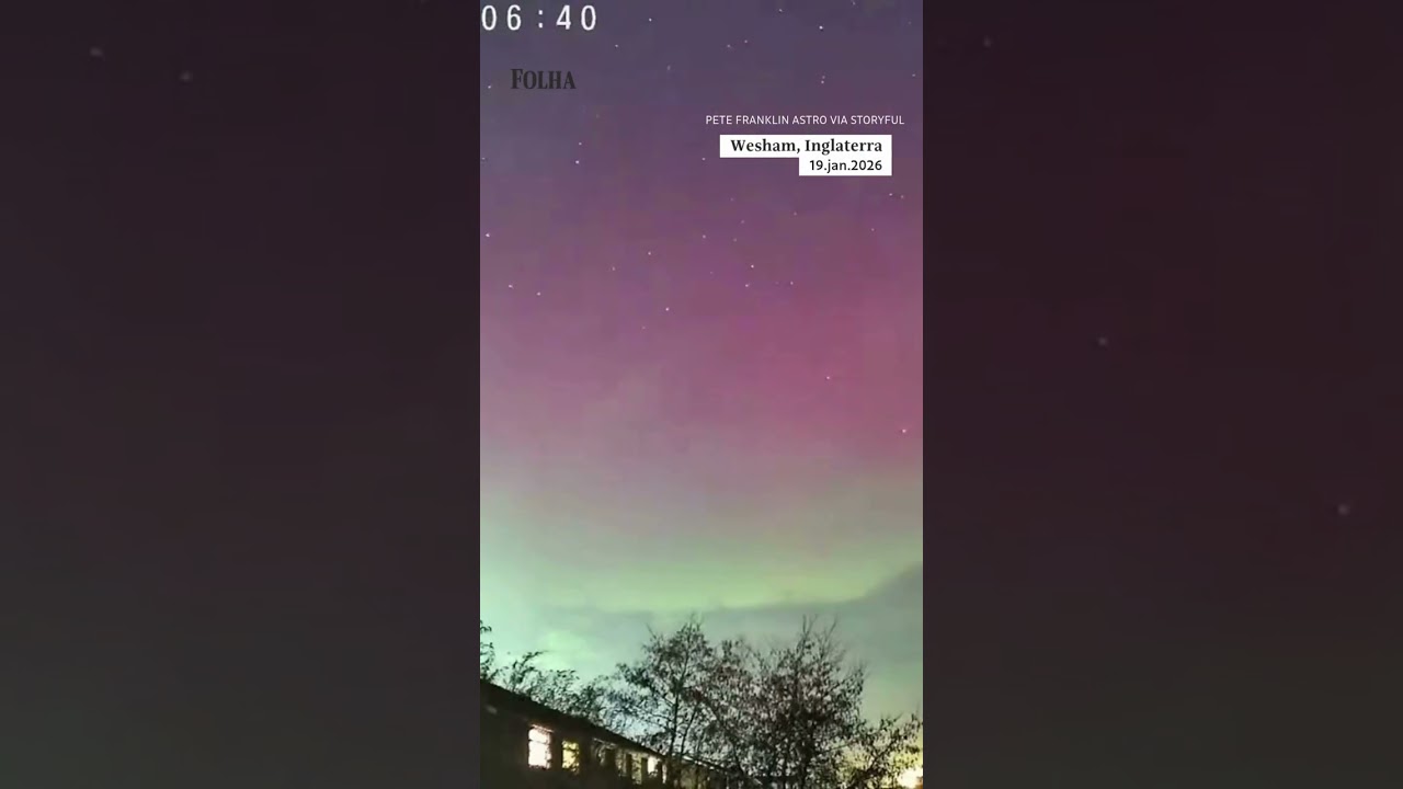 Auroras boreais encantam norte do planeta após forte tempestade solar