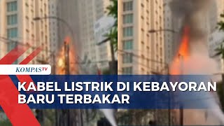 Kebakaran Kabel di Jalan Pakubuwono Kebayoran Baru, Pengendara Sempat Takut Melintas