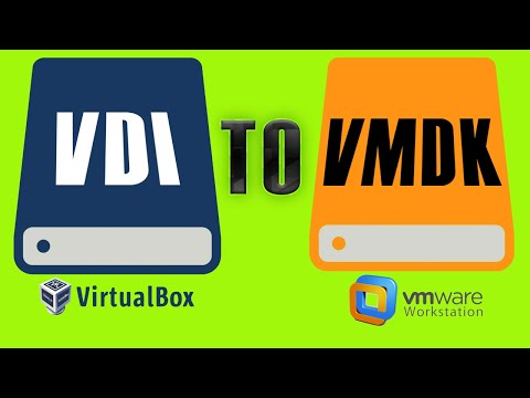 Convert a VirtualBox VDI Disk File to a VMware Workstation VDMK File to Be Used  for a VMware VM