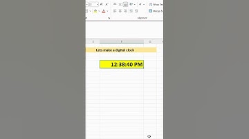 Excel Shortcuts: How to Insert Digital Clock