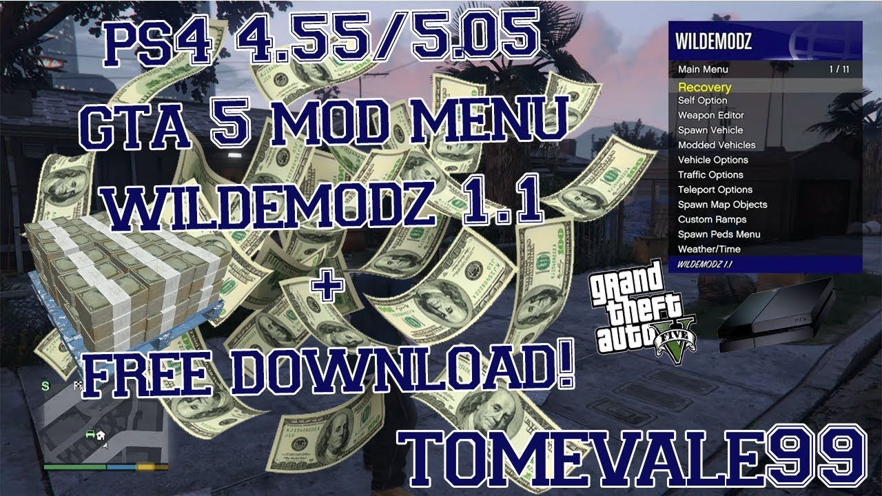 AlFaMoDz V1.2 PS4 4.05 / 4.55 GTA V Mod Menu Updated & Demo Video