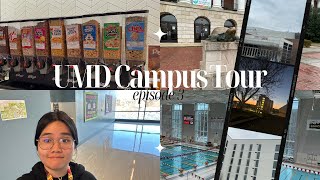 come explore UMD campus with me, dining hall, gym, library | ep 3: UMD exchange diaries |