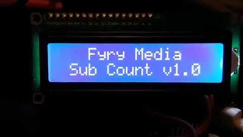 Learn Arduino With FYRY Media - Live YouTube Subscriber Counter ESP8266 + I2C LCD Display Sub Count