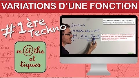 Déterminer les variations d