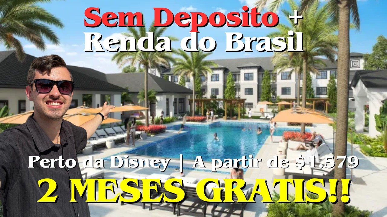 Apartamento NOVO para Alugar em Orlando: 2 Meses Grátis, Sem Depósito e Renda do Brasil Aceita! 🏡