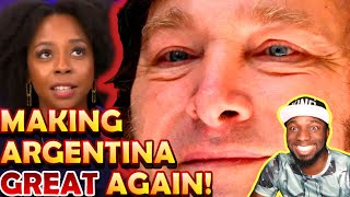 Liberal Host LIES To SMEAR Newly Elected 'Far Right' President of Argentina After LANDSLIDE Victory!