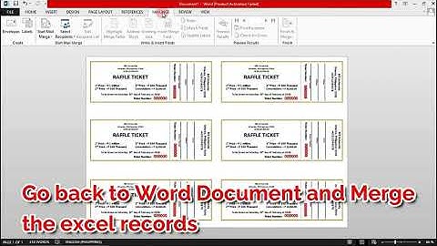 Auto Numbering Using Microsoft Word and Microsoft Excel for Raffle Ticket and Invoice