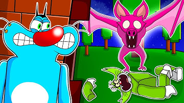 Roblox Oggy and Jack Survived THE BAT MONSTER in 99 Nights in The Forest...