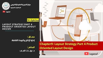 محاضرة 18: Chapter9: Layout Strategy Part 4 Product Oriented Layout Design