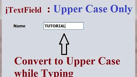 Convert text to upper case while writing in jTextfield java swing