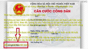 Thời hạn sử dụng của thẻ Căn cước công dân gắn chíp
