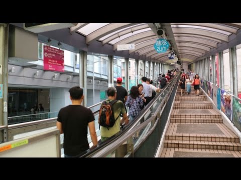 Wonderful China: Гонконг. Часть-6: Самый длинный эскалатор в мире "Central Mid-Levels Escalator"