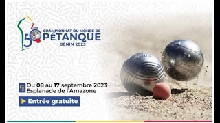 Mondial de pétanque Bénin 2023 : finale Bénin contre France (doublette hommes)