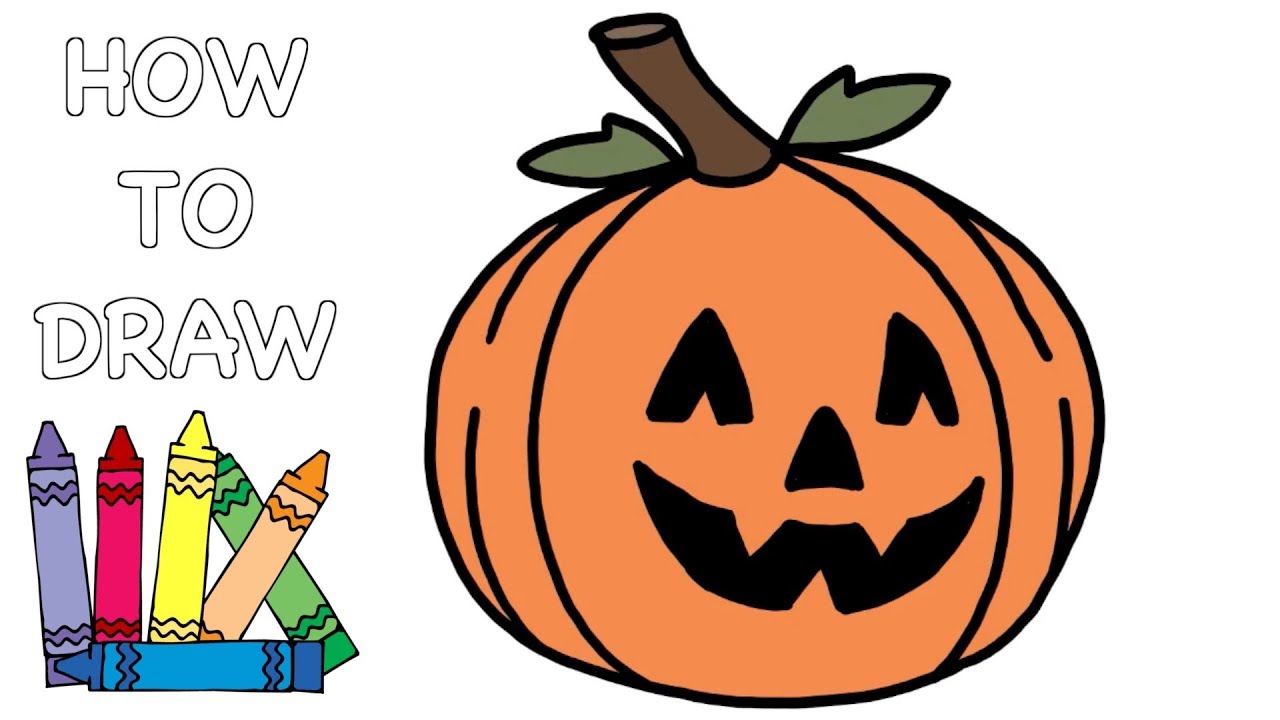 Draw A Pumpkin For Kids