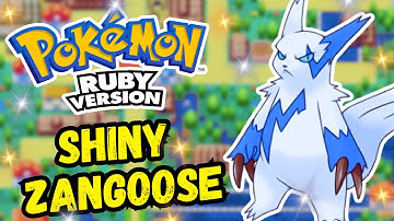 INCREDIBLY FAST FULL ODDS SHINY ZANGOOSE IN POKEMON RUBY! DTQ MEMBER #5