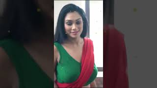 Viral Photoshoot In Red Saree #Shorts #Youtubeshorts