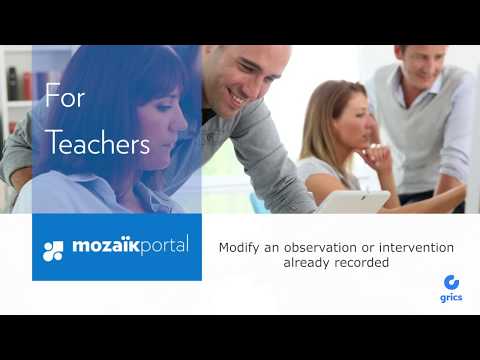 Modify observation - Mozaïk-Portal For Teachers
