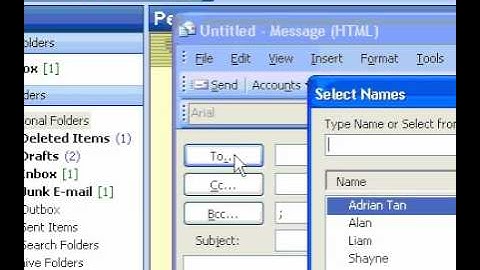 Microsoft Office Outlook 2003 Create a message