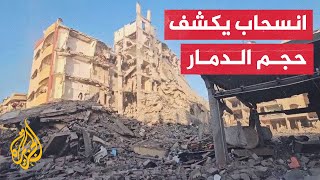 الجزيرة ترصد آثار الدمار التي خلفها الاحتلال بعد انسحابه من شمال مخيم النصيرات