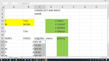 Fungsi IF digabung dengan LEFT MID RIGHT CONCATENATE