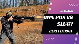 Beretta 1301: Winchester PDX versus Slugs