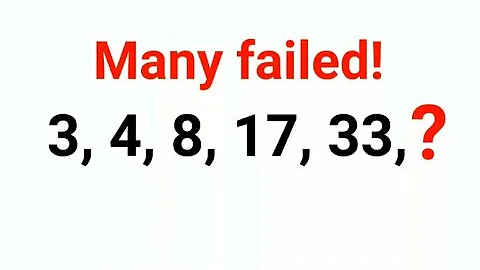 3, 4, 8, 17, 33, ? Literally many failed to complete this Ukraine series test! Can you? #ukraine