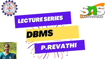Ms.P.REVATHI,AP/AI&DS|Relational Algebra|SNS Institutions
