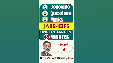 JAIIB-IE&IFS - 3 Concepts, 3 FAQs, 3 Marks - In Just 3 Minutes (Part-4)