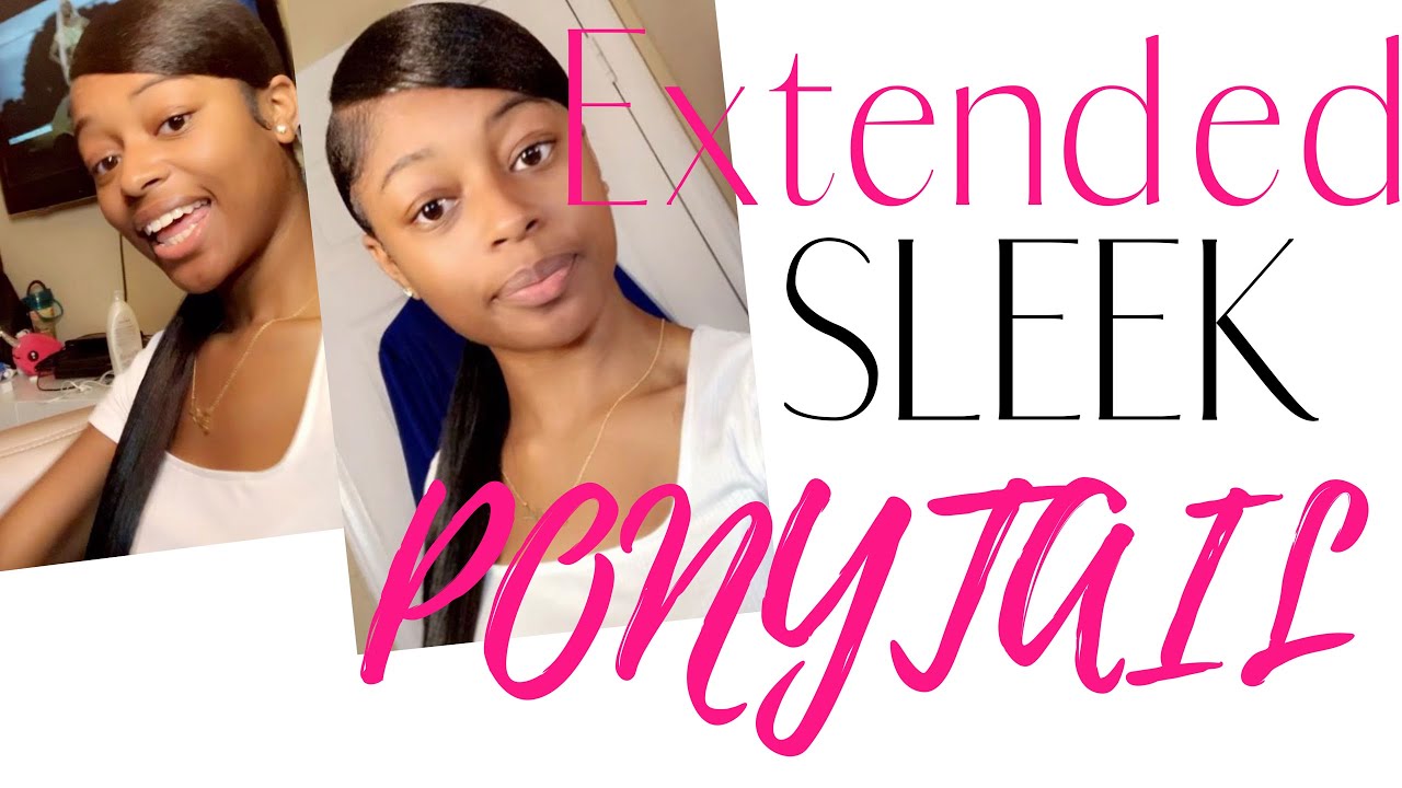HOW TO SLEEK SIDE PART EXTENDED PONYTAIL ON NATURAL HAIR Beginner