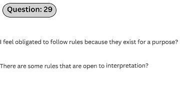 USPS 476 Mail Processor | Q29: I feel obligated to follow rules because they exist for a purpose?