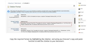 Laidlaw College Library: Citing Articles in  EBSCO Databases Library tutorial