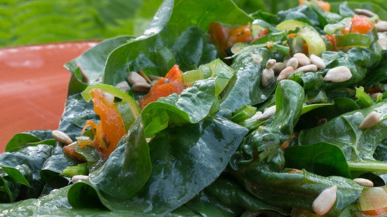 Orientalischer Spinat Salat Rezepte Aus Der Gartenkuche Youtube