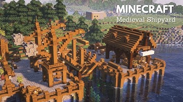 Minecraft: How to build a Medieval Shipyard | Harbor Tutorial