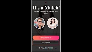 Tinder like dating app template UI for IOS and Android screenshot 1