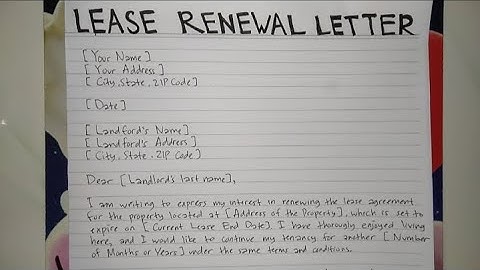 How To Write A Lease Renewal Letter Step by Step Guide | Writing Practices